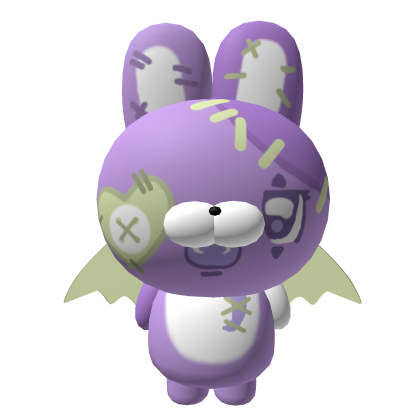 Cute Halloween Big Purple Bunny Bat Plush