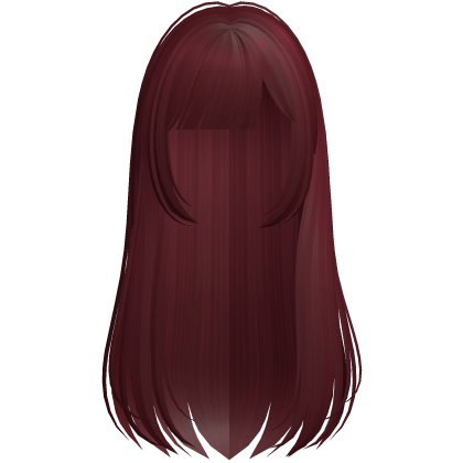 red long layered anime hair with bangs Roblox item