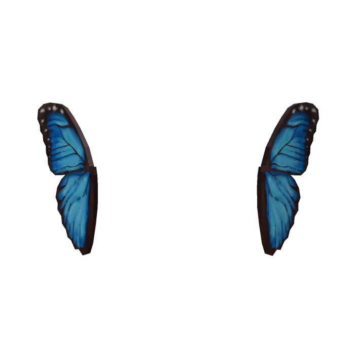 [🦋] Blue Morpho Butterfly Ear Wings Black