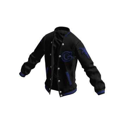 College Jacket | Black Blue