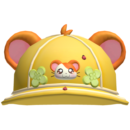 ♡ hamtaro yellow clover bucket hat