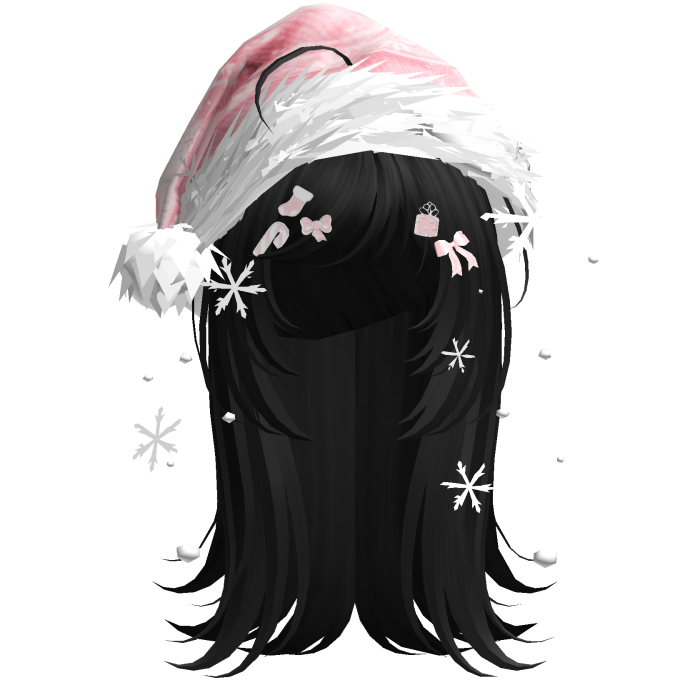 Cute Christmas Straight Hair (Black)