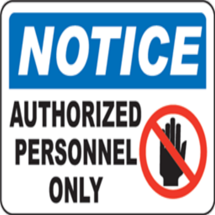 Authorized Personal Only sign Roblox decal