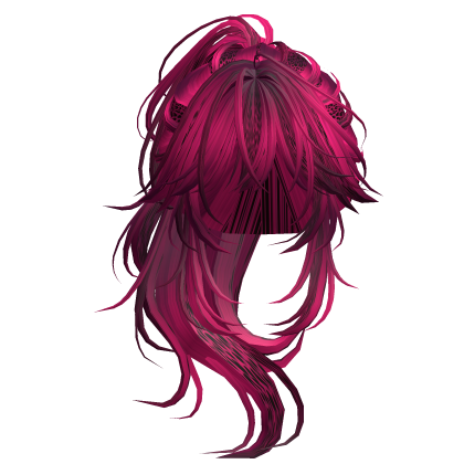 Wolfcut Anime Layered Ponytail Pink Cheetah