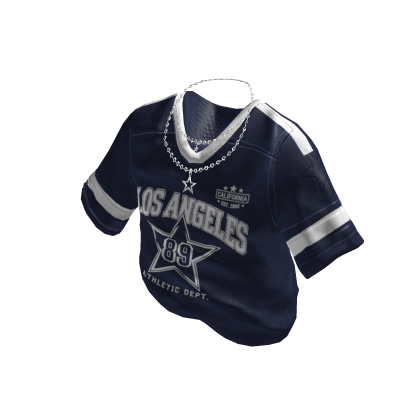 Navy Blue Los Angeles Jersey w/ Chain