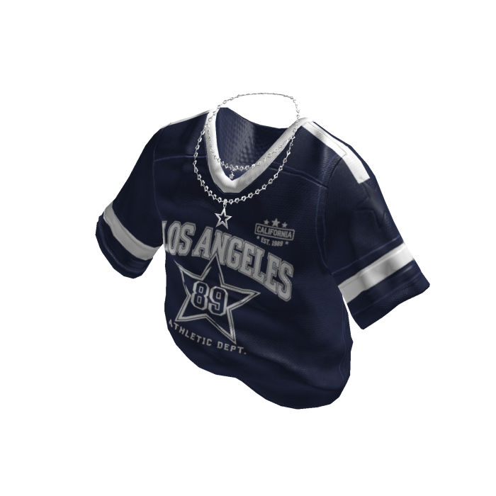 Navy Blue Los Angeles Jersey w/ Chain