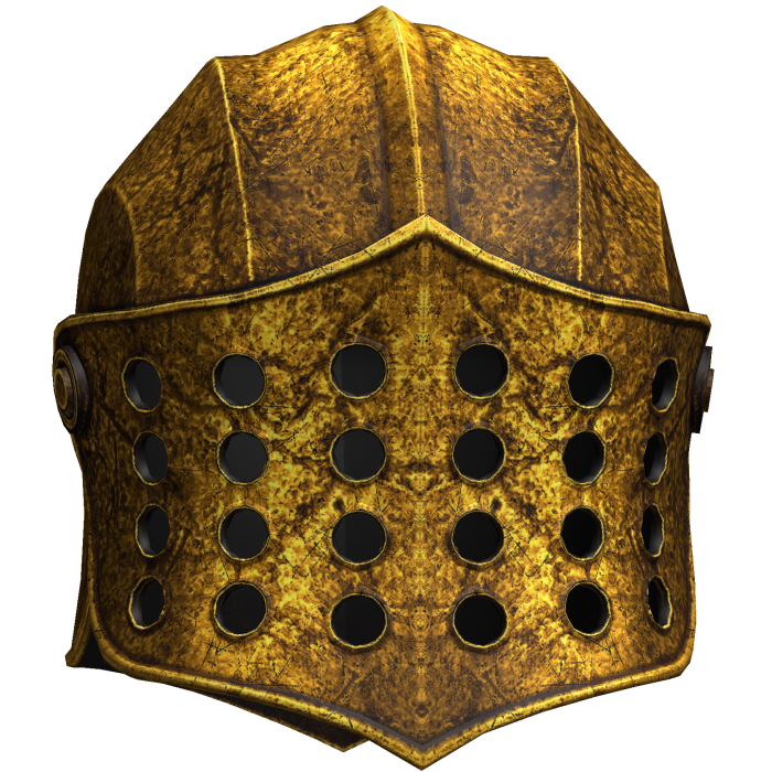 Gold Knight Helmet