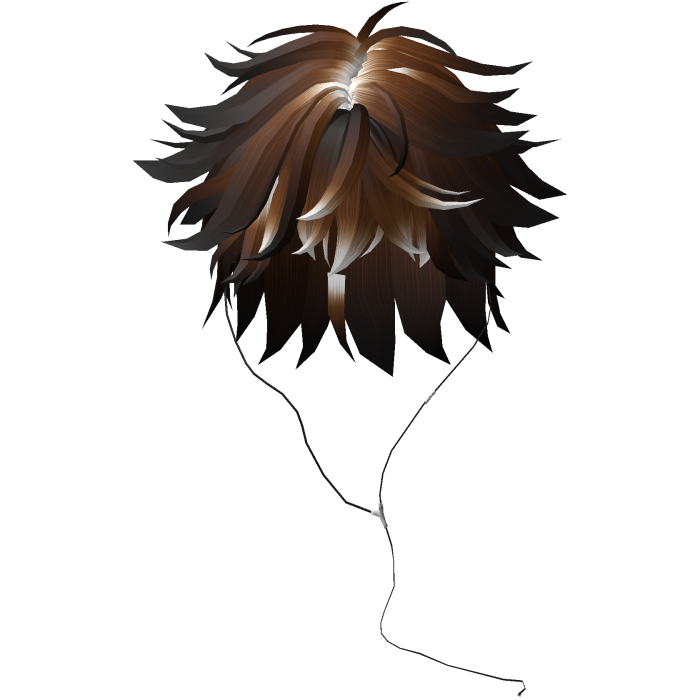 Y2K emo boy with headphones, bronw hair