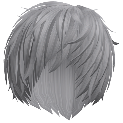 messy grey cute vampire emo anime boy hair
