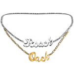 Ouch Y2K Stacked Necklace Silver and Gold by Coach