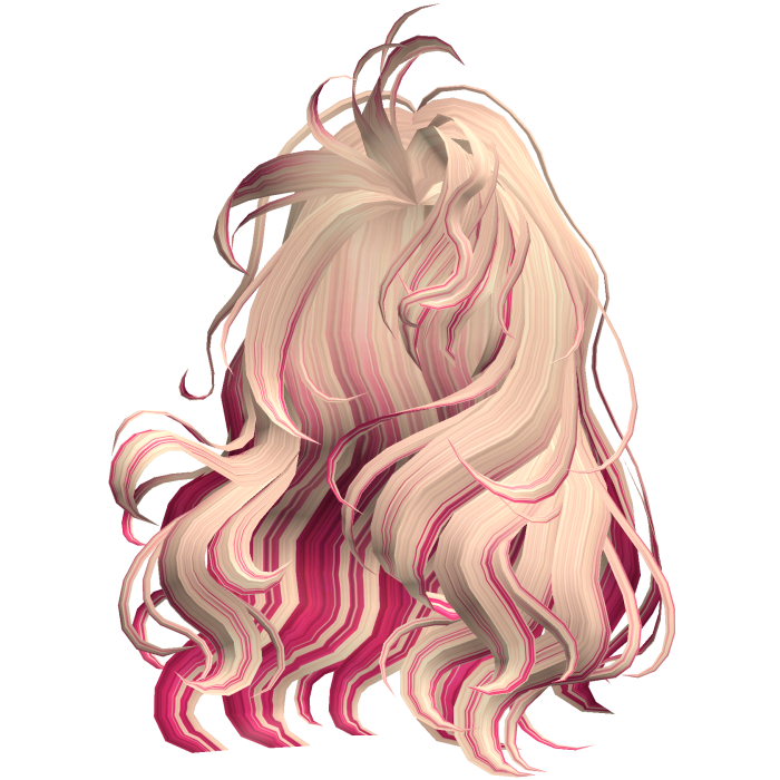 Curly Blowout Blonde & Hot Pink