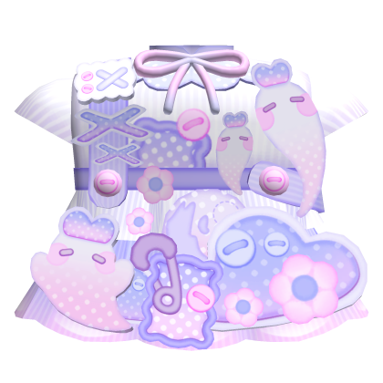 ♡ Kawaii cute pastel purple ghost bunny dress Roblox item
