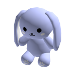 Adorable Huge Blue Bunny Plushie (Hand)