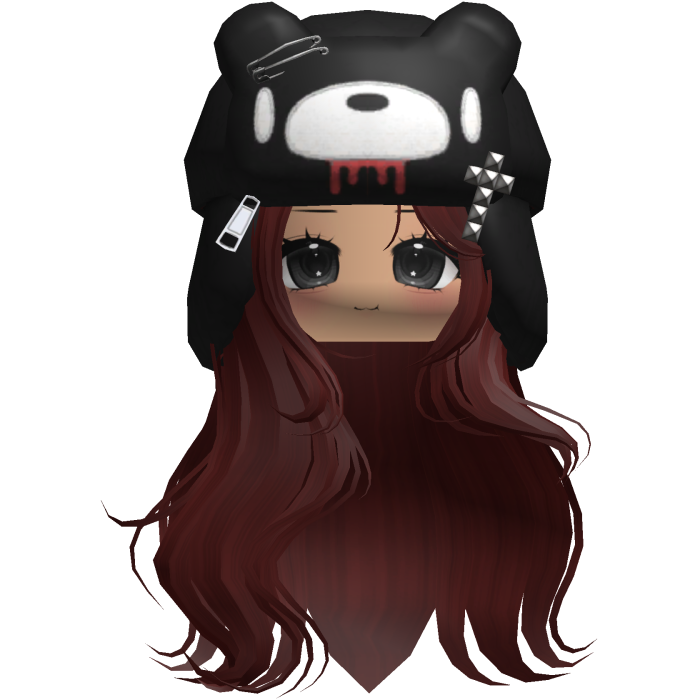 Fuzzy Bear Ushanka Flowy Long Hair (Red)