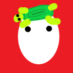 egg with a turtle