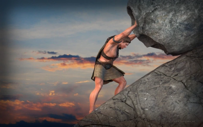 sisyphus simulator but with 100 players