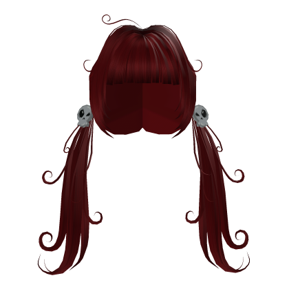 Skull Charm Twintails (Red) Roblox item