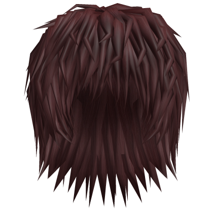 realistic spikey messy emo dark red hair