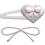 ꒰・cutesy pink bow ribbon hairclip ♡