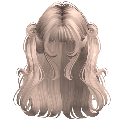 Platinium Cute Girly Twirly Pigtails