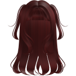Red Wavy Pigtails Hair