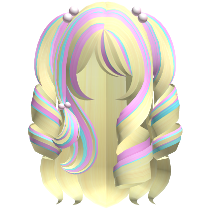 Cute Long Princess Curls In Pastel Yellow