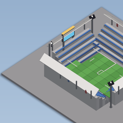 Low Poly Stadium Soccer Football Map preview 3
