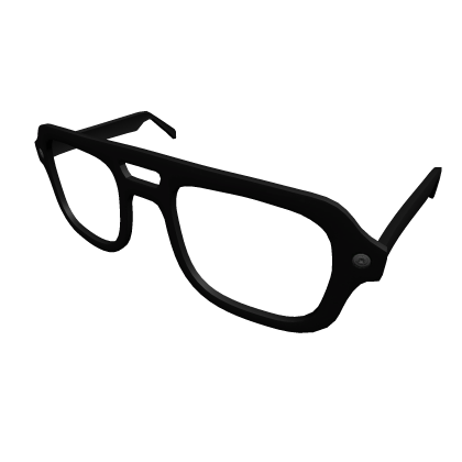 Thick Aviator Glasses - Black/Silver Roblox item
