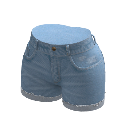 Y2K Ripped Light Blue Denim Jean Shorts thumbnail