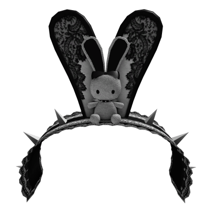 Wonderland Gothic Bunny Rabbit Headband (White)