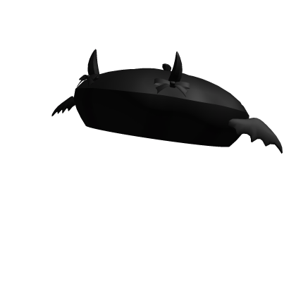 black devil beret with Bows and horns