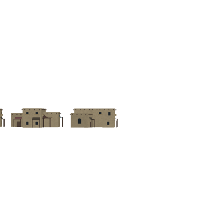 Medieval Adobe houses