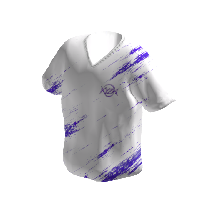 WHITE LAVENDER ABSTRACT SHIRT - KYZM