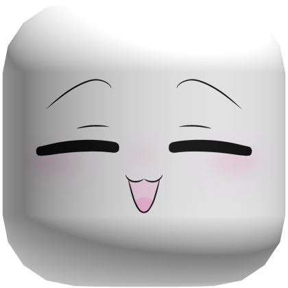 Delighted Anime Smile Face [Institutional White] Roblox item