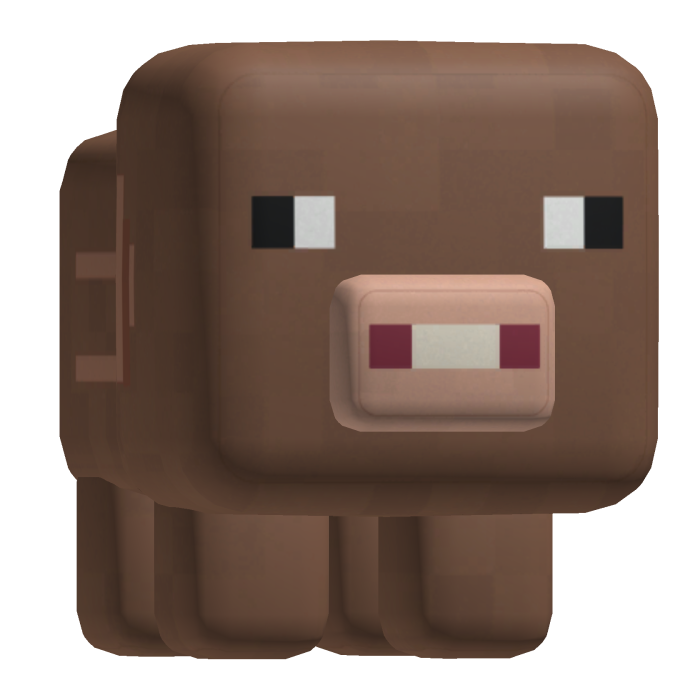 Brown Pixel Pig