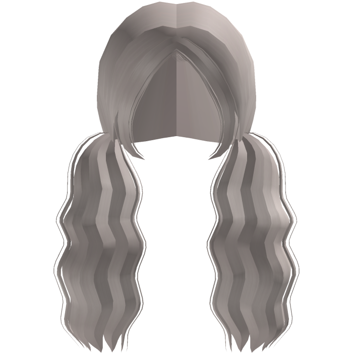 ۶ৎ | fluffy wavy big ash blonde low pigtails