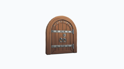 High-Fidelity Wooden Door Architectural Asset preview 1