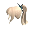 Blonde Kawaii Tail With Butterfly Clip