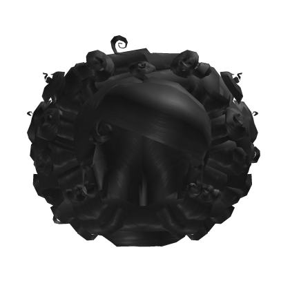 Coily Afro Puff in Black Roblox item