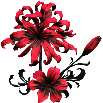 ヒガンバナ bright red spider lily hair flower