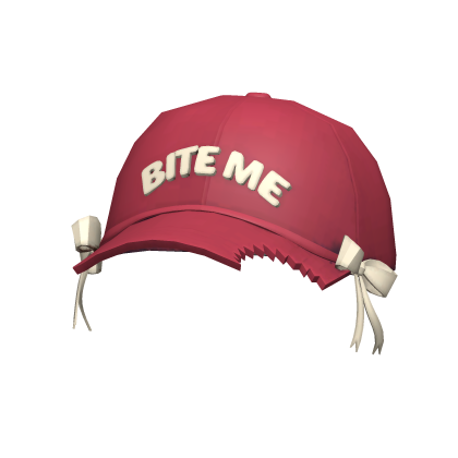[NEW 🚨] "BITE ME" Cap with Bows in Red/Cream
