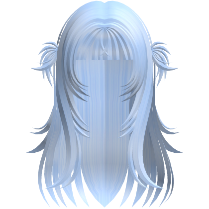 Messy Blue Layered Hair & Spiky Mini Pigtails Roblox item