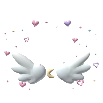 Moon Wings and Heart Aura (Pink)