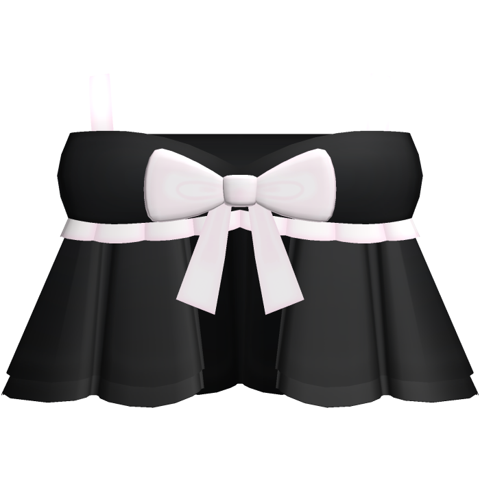 ⸝⸝ ♡ adorable black pink open ruffle dress top