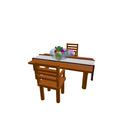 Table with Chairs and fruit