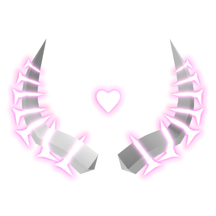 (Emissive) Pink Glowing Heart Horns 