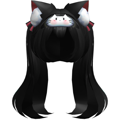 Mimukauwa Miku Nice Try Black Cat Twintails Hair Roblox item