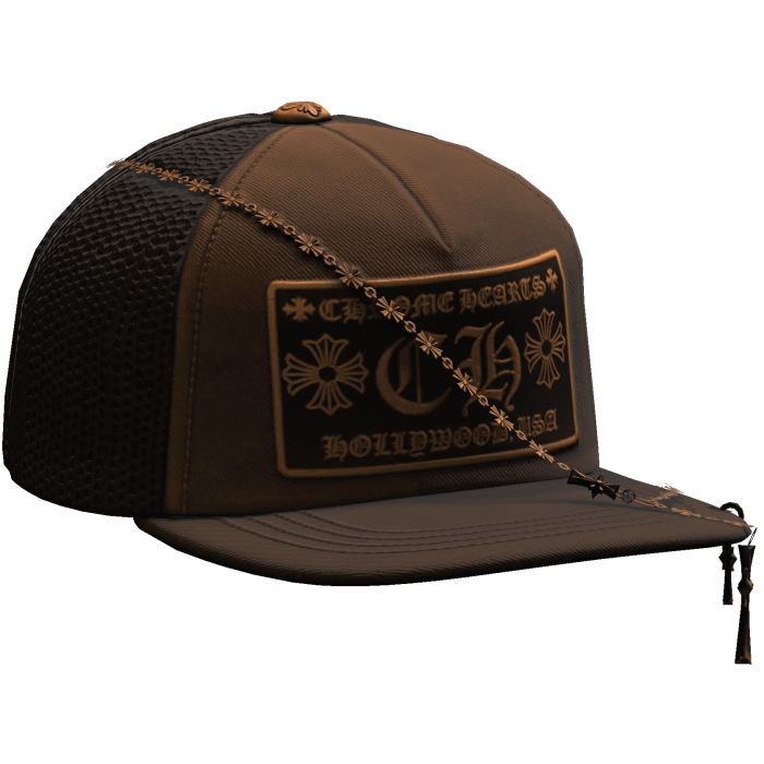 Brown Designer Tilted Cap