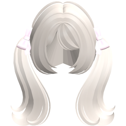 ‿੭ ♡ sweet ribbon pigtails in blonde ⸝⸝ Roblox item