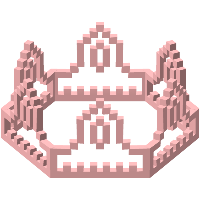 Pastel Pink 8-Bit Royal Crown Outline (Addon)